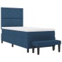Cama con somier con colchón y banco azul 100x200 cm tela | Foro24.es | Tu tienda online para hogar, jardín y más Foro24.es