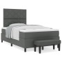 Cama con Box Spring y Banco Gris Oscuro 120x190 cm Tela | Foro24.es | Tu tienda online para hogar, jardín y más Foro24.es