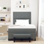 Cama con Box Spring y Banco Gris Oscuro 120x190 cm Tela | Foro24.es | Tu tienda online para hogar, jardín y más Foro24.es