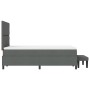 Cama con Box Spring y Banco Gris Oscuro 120x190 cm Tela | Foro24.es | Tu tienda online para hogar, jardín y más Foro24.es