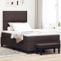 Cama con Box Spring con Colchón & Banco Marrón Oscuro 120x190 cm Tela | Foro24.es | Tu tienda online para hogar, jardín y más Foro24.es