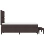 Cama con Box Spring con Colchón & Banco Marrón Oscuro 120x190 cm Tela | Foro24.es | Tu tienda online para hogar, jardín y más Foro24.es