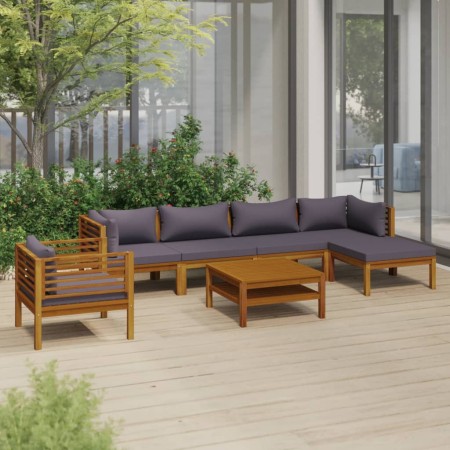 Gartenmöbel 7 Stück Kissen aus massivem Akazienholz von vidaXL, Gartensets - Ref: Foro24-3086898, Preis: 788,70 €, Rabatt: %