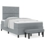 Cama con Somier y Colchón Gris Claro 120x200 cm Tela by , Beds and slatted bases - Ref: Foro24-3344135, Price: 445,59 €, Disc...