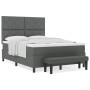 Cama con Box Spring con Colchón y Banco Gris Oscuro 140x190 cm Tela von , Betten und Lattenroste - Ref: Foro24-3344143, Preis...