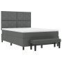 Cama con Box Spring con Colchón y Banco Gris Oscuro 140x190 cm Tela von , Betten und Lattenroste - Ref: Foro24-3344143, Preis...