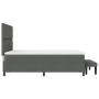 Cama con Box Spring con Colchón y Banco Gris Oscuro 140x190 cm Tela von , Betten und Lattenroste - Ref: Foro24-3344143, Preis...
