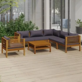 Garden furniture 7 pcs cushions solid acacia wood by vidaXL, Garden sets - Ref: Foro24-3086906, Price: 962,64 €, Discount: %