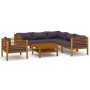 Gartenmöbel 7 Stück Kissen aus massivem Akazienholz von vidaXL, Gartensets - Ref: Foro24-3086906, Preis: 822,57 €, Rabatt: %