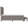 Cama con Box Spring con Colchón y Banco Taupe 140x200 cm Tela | Foro24.es | Tu tienda online para hogar, jardín y más Foro24.es