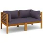 2-Sitzer-Gartensofa mit Kissen aus massivem Akazienholz von vidaXL, Gartensets - Ref: Foro24-3086899, Preis: 331,79 €, Rabatt: %