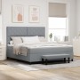 Cama Box Spring Gris Claro con Colchón y Banco 180x200 cm Tela | Foro24.es | Tu tienda online para hogar, jardín y más Foro24.es