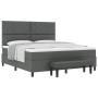 Cama con Box Spring de con Colchón & Banqueta Gris Oscuro 180x200 cm Tela by , Beds and slatted bases - Ref: Foro24-3344164, ...