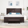 Cama con Sommier con Colchón y Banco Marrón Oscuro 180x200 cm Tela | Foro24.es | Tu tienda online para hogar, jardín y más Foro24.es
