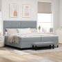 Cama con Somier y Colchón Gris Claro 200x200 cm Tela by , Beds and slatted bases - Ref: Foro24-3344170, Price: 812,73 €, Disc...