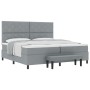 Cama con Somier y Colchón Gris Claro 200x200 cm Tela de , Camas y somieres - Ref: Foro24-3344170, Precio: 780,83 €