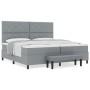 Cama con Somier y Colchón Gris Claro 200x200 cm Tela by , Beds and slatted bases - Ref: Foro24-3344170, Price: 812,73 €, Disc...