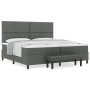 Cama con Box Spring con Colchón y Banco Gris Oscuro 200x200 cm Tela | Foro24.es | Tu tienda online para hogar, jardín y más Foro24.es