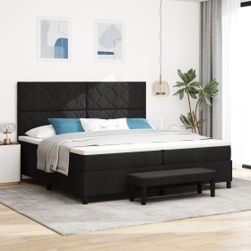 Cama con Somier y Colchón & Banco Negro 200x200 cm Tela von , Betten und Lattenroste - Ref: Foro24-3344172, Preis: 782,97 €, ...