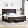Cama con somier con colchón y banco Marrón oscuro 200x200 cm Tela von , Betten und Lattenroste - Ref: Foro24-3344173, Preis: ...