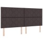 Cama con somier con colchón y banco Marrón oscuro 200x200 cm Tela von , Betten und Lattenroste - Ref: Foro24-3344173, Preis: ...