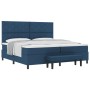 Cama con Somier, Colchón y Banco Azul 200x200 cm Tela by , Beds and slatted bases - Ref: Foro24-3344176, Price: 795,35 €, Dis...