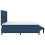 Cama con Somier, Colchón y Banco Azul 200x200 cm Tela by , Beds and slatted bases - Ref: Foro24-3344176, Price: 795,35 €, Dis...