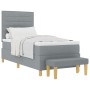 Cama con Somier con Colchón y Banco Gris Claro 80x200 cm en Tela | Foro24.es | Tu tienda online para hogar, jardín y más Foro24.es