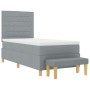 Cama con Somier con Colchón y Banco Gris Claro 80x200 cm en Tela | Foro24.es | Tu tienda online para hogar, jardín y más Foro24.es