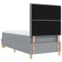 Cama con Somier con Colchón y Banco Gris Claro 80x200 cm en Tela | Foro24.es | Tu tienda online para hogar, jardín y más Foro24.es
