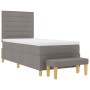 Cama Box Spring con Colchón y Banco Taupe 90x190 cm Tela by , Beds and slatted bases - Ref: Foro24-3344188, Price: 380,75 €, ...
