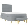 Cama con Box Spring y Colchón Gris Claro 120x190 cm de Tela | Foro24.es | Tu tienda online para hogar, jardín y más Foro24.es