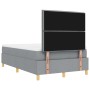 Cama con Box Spring y Colchón Gris Claro 120x190 cm de Tela | Foro24.es | Tu tienda online para hogar, jardín y más Foro24.es