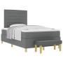 Cama con Base de Resortes con Colchón y Banco Gris Oscuro 120x190 cm Tela by , Beds and slatted bases - Ref: Foro24-3344206, ...