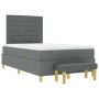 Cama con Base de Resortes con Colchón y Banco Gris Oscuro 120x190 cm Tela by , Beds and slatted bases - Ref: Foro24-3344206, ...