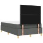 Cama con Base de Resortes con Colchón y Banco Gris Oscuro 120x190 cm Tela by , Beds and slatted bases - Ref: Foro24-3344206, ...
