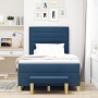 Cama con base de muelles con colchón y banco azul 120x190 cm tela by , Beds and slatted bases - Ref: Foro24-3344211, Price: 4...