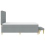 Cama Box Spring con colchón y banco Gris Claro 160x200 cm Tela | Foro24.es | Tu tienda online para hogar, jardín y más Foro24.es