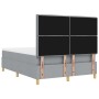 Cama Box Spring con colchón y banco Gris Claro 160x200 cm Tela | Foro24.es | Tu tienda online para hogar, jardín y más Foro24.es
