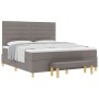 Cama Box Spring con colchón y banco Taupe 180x200 cm Tela by , Beds and slatted bases - Ref: Foro24-3344244, Price: 708,15 €,...
