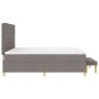 Cama Box Spring con colchón y banco Taupe 180x200 cm Tela by , Beds and slatted bases - Ref: Foro24-3344244, Price: 708,15 €,...