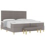 Cama Box Spring  con Colchón y Banco Taupe 200x200 cm Tela | Foro24.es | Tu tienda online para hogar, jardín y más Foro24.es