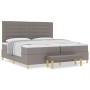 Cama Box Spring  con Colchón y Banco Taupe 200x200 cm Tela | Foro24.es | Tu tienda online para hogar, jardín y más Foro24.es