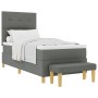 Cama Box Spring con Colchón y Banco Gris Oscuro 80x200 cm Tela by , Beds and slatted bases - Ref: Foro24-3344255, Price: 345,...