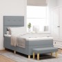 Cama con somier  con colchón y banco gris claro 90x190 cm de tela | Foro24.es | Tu tienda online para hogar, jardín y más Foro24.es