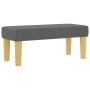 Cama con somier y colchón y banco gris oscuro 90x190 cm de tela by , Beds and slatted bases - Ref: Foro24-3344262, Price: 347...