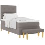 Cama Box Spring  con colchón y banco Taupe 90x200 cm Tela | Foro24.es | Tu tienda online para hogar, jardín y más Foro24.es