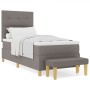 Cama Box Spring  con colchón y banco Taupe 90x200 cm Tela | Foro24.es | Tu tienda online para hogar, jardín y más Foro24.es