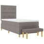 Cama Box Spring  con colchón y banco Taupe 90x200 cm Tela | Foro24.es | Tu tienda online para hogar, jardín y más Foro24.es