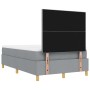 Cama con Somier con Colchón y Banco Gris Claro 120x190 cm Tela by , Beds and slatted bases - Ref: Foro24-3344282, Price: 421,...